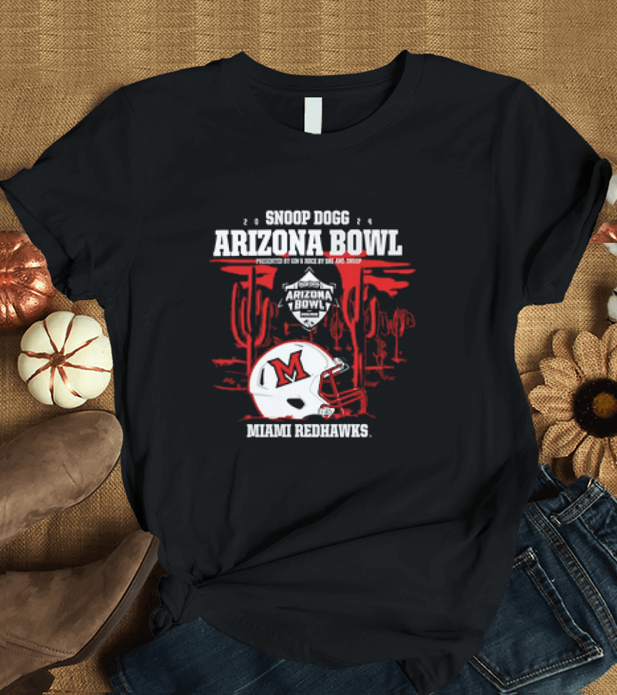 Miami Redhawks 2024 Snoop Dogg Arizona Bowl Helmet Presented by T-Shirt