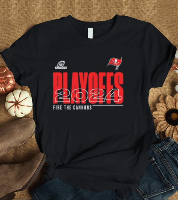 T-Shirt: Tampa Bay Buccaneers Playoffs 2024 Fire the Cannons T-Shirt Tampa Bay Buccaneers Playoffs 2024 Fire the Cannons T-Shirt