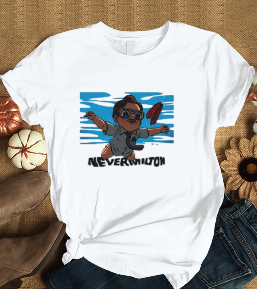 Milton Waddams Nevermilton Nirvana Nevermind Parody Office Space Mashup T-Shirt