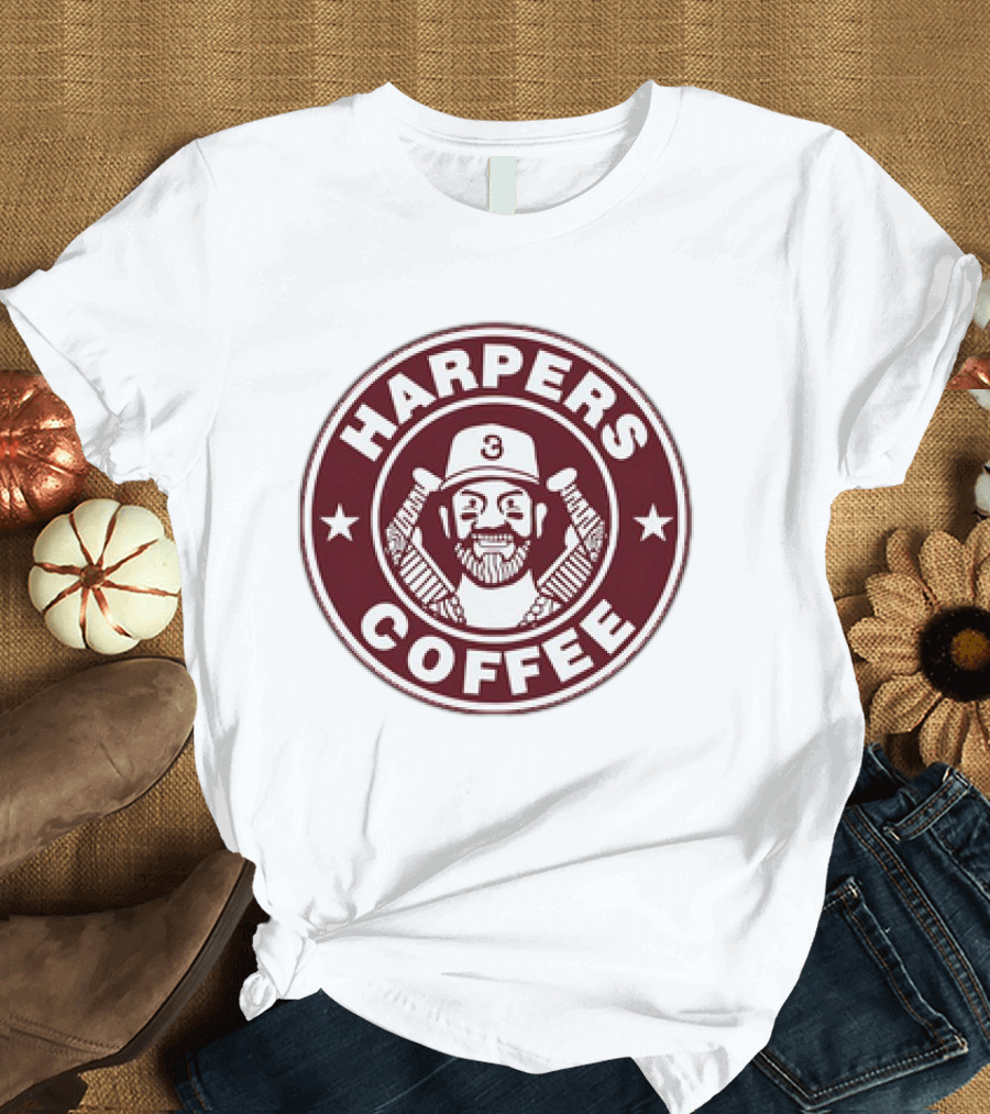 Bryce Harper Harpers Coffee MLBPA Baseball T-Shirt
