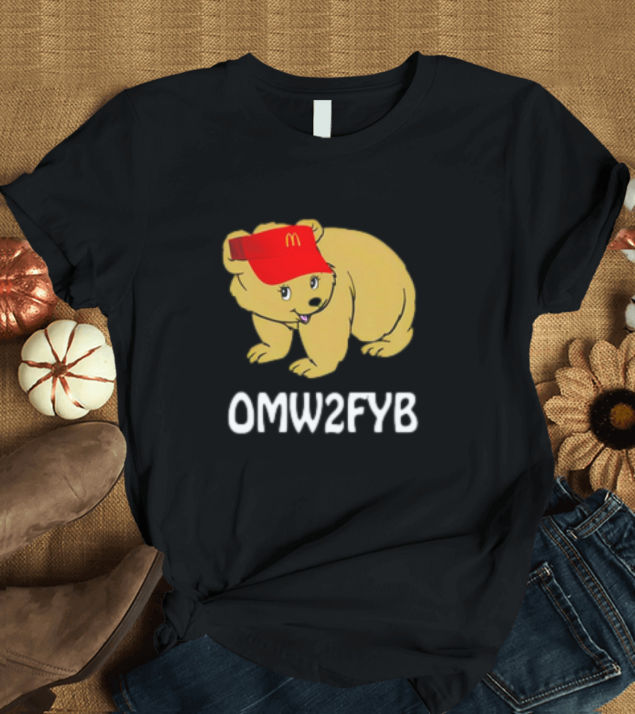 OMW2FYB Bear in Fast Food Cap T-Shirt