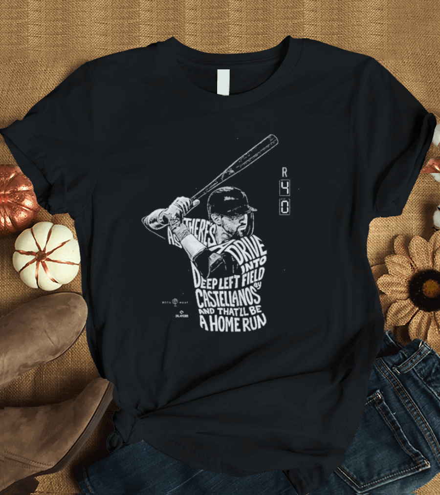 4-0 Ballgame Deep Left Field Castellanos Home Run T-Shirt