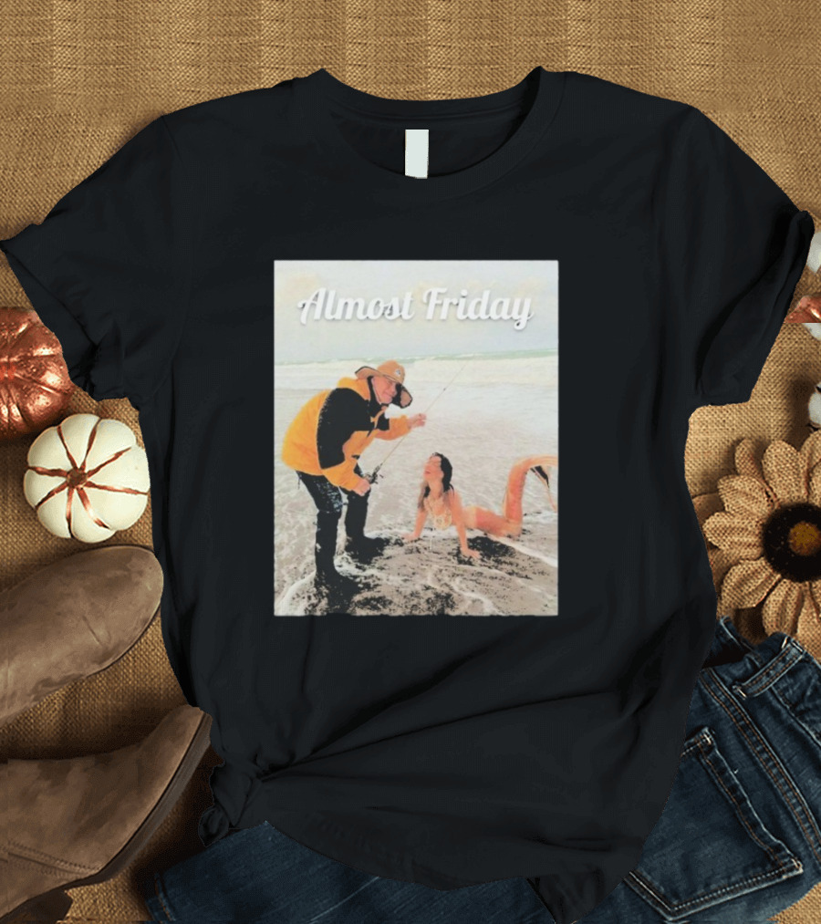Bill Belichick Fishing with Mermaid Almost Friday T-Shirt