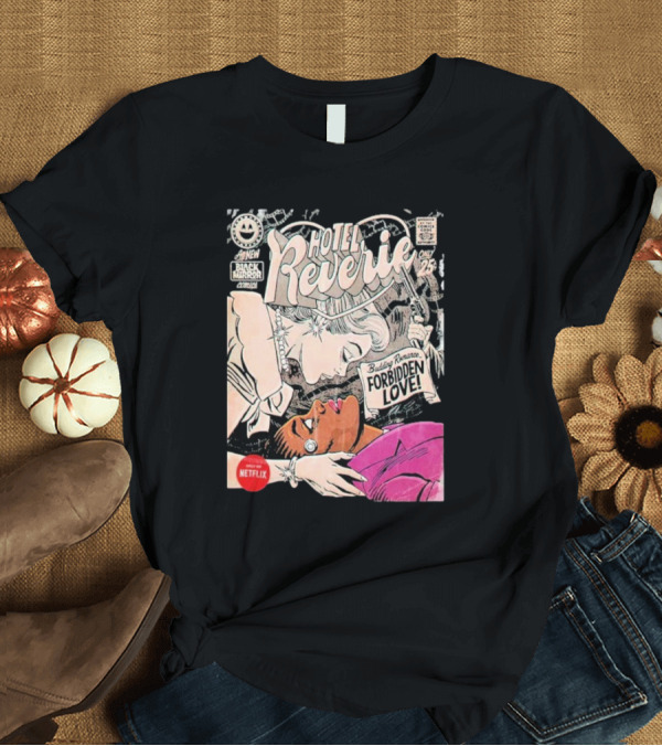 T-Shirt: Black Mirror Comics Hotel Reverie Budding Romance Forbidden Love 2025 By Butcher Billy Netflix T-Shirt Black Mirror Comics Hotel Reverie Budding Romance Forbidden Love 2025 By Butcher Billy Netflix T-Shirt