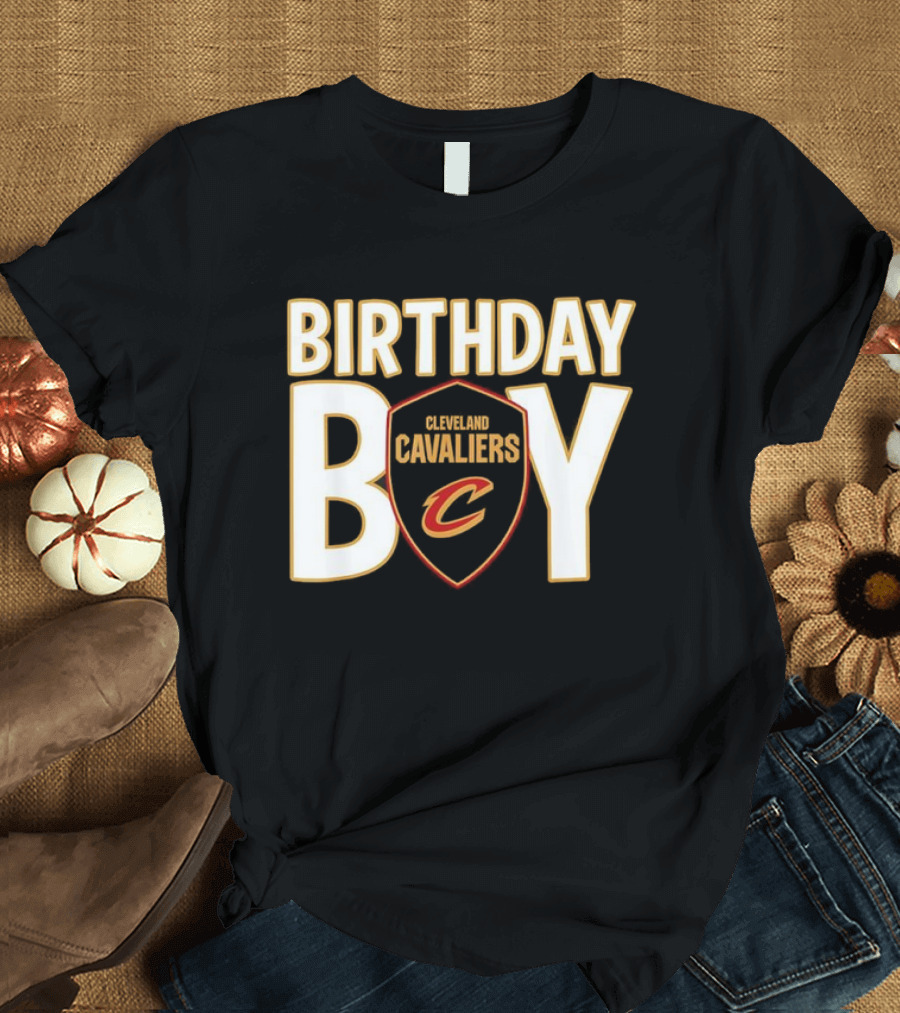 Cleveland Cavaliers NBA Birthday Boy Shield with C Logo T-Shirt