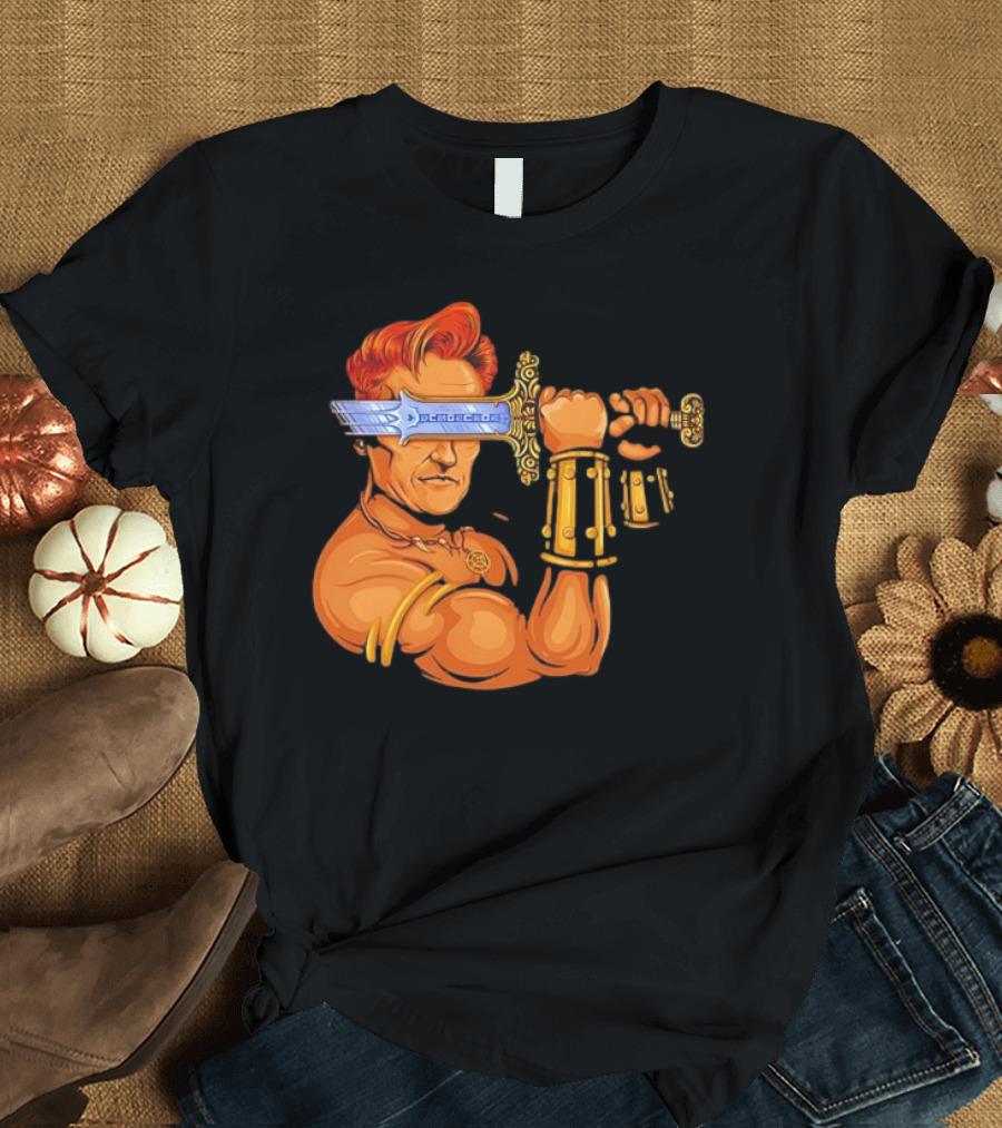 Conan O'Brien Barbarian Parody Sword T-Shirt