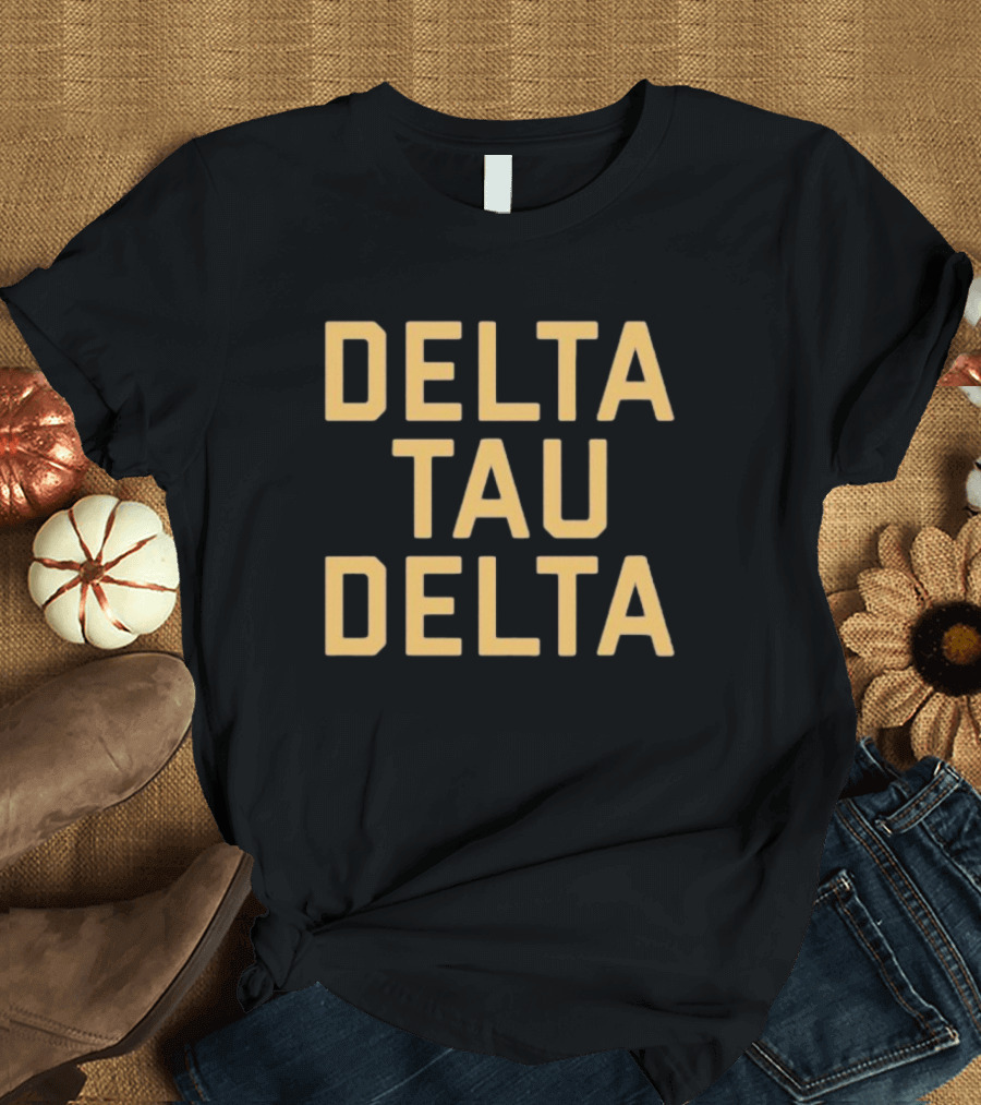 Delta Tau Delta Greek Letters Block Style T-Shirt