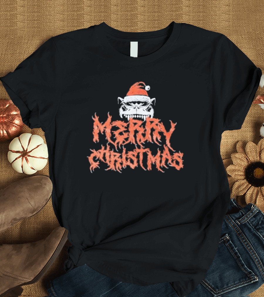 Merry Christmas Download Festival Santa Hat Monster T-Shirt
