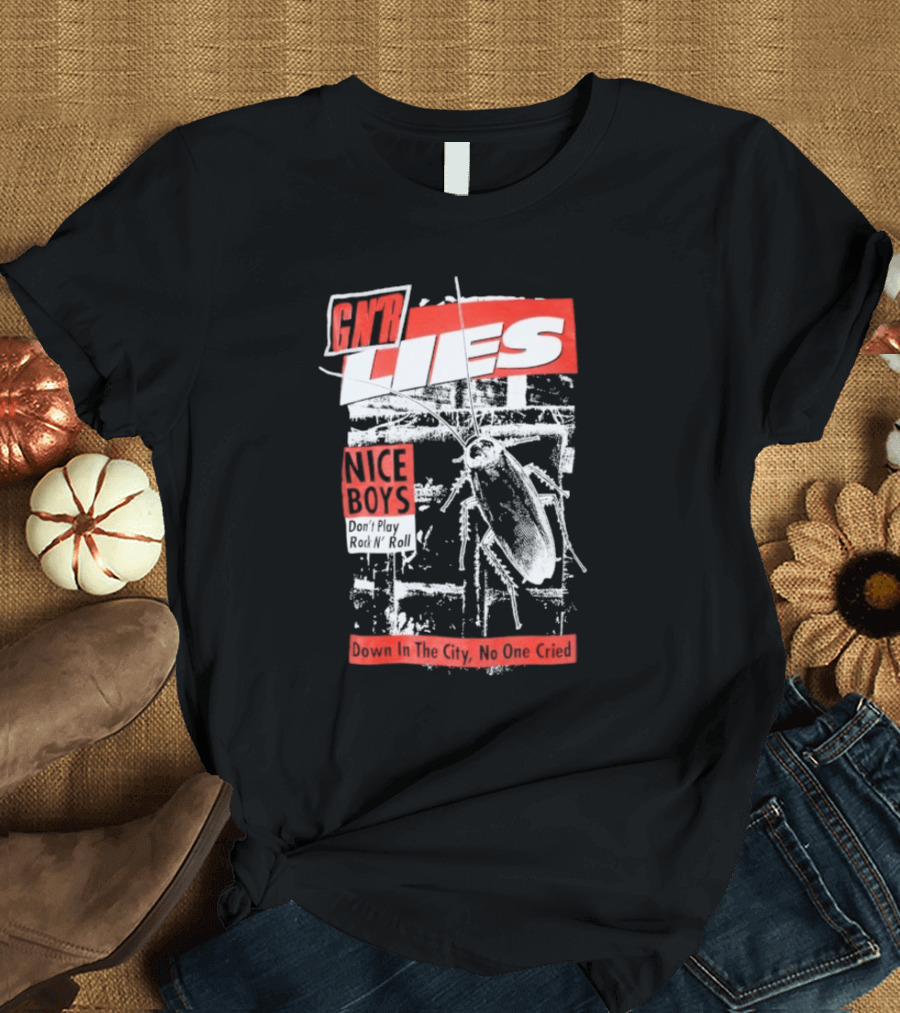 Nice Boys Don't Play Rock N Roll Guns N' Roses Lies T-Shirt