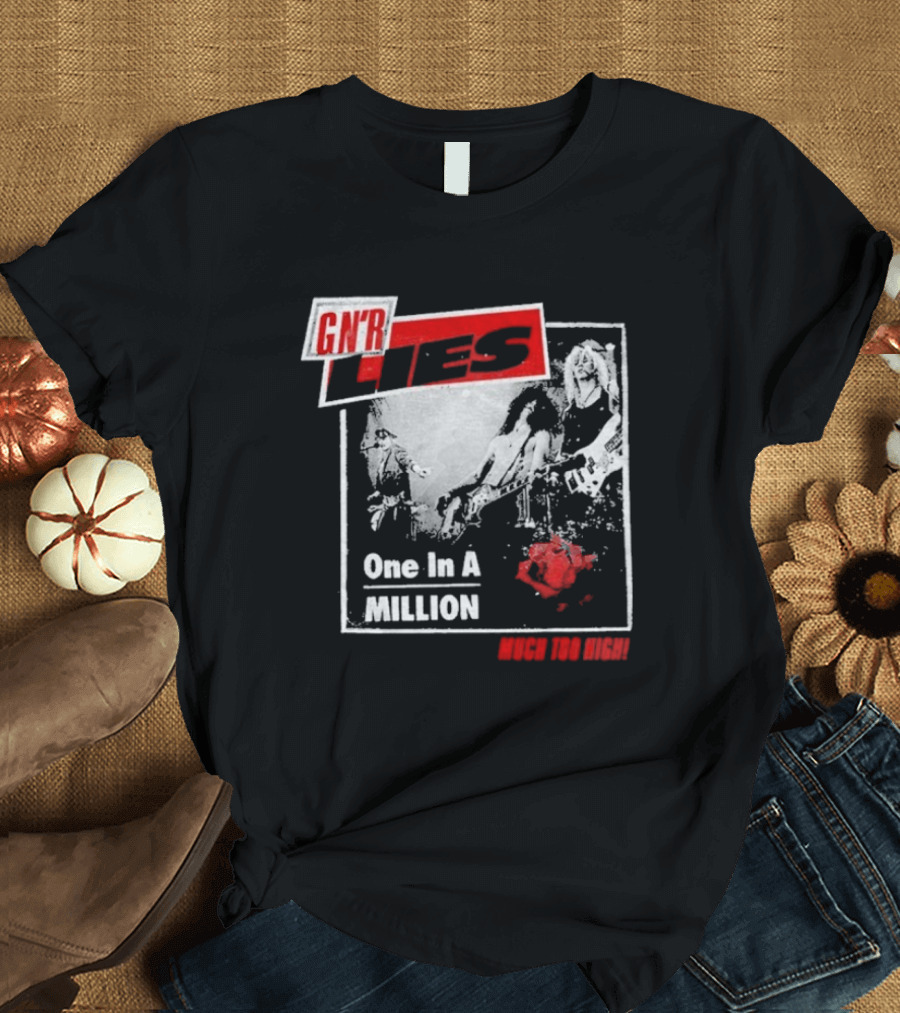 Guns N' Roses GNR Lies One in a Million Much Too High T-Shirt