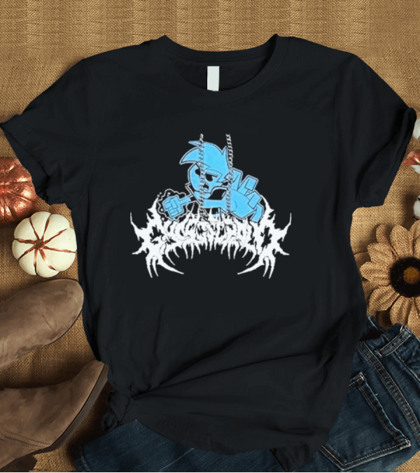 T-Shirt: Danny Phantom Ghost Supply White Flame Text T-Shirt Danny Phantom Ghost Supply White Flame Text T-Shirt