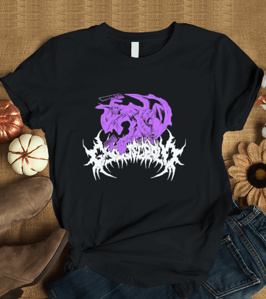 Ghost Supply Duel Purple Dragon With White Text T-Shirt