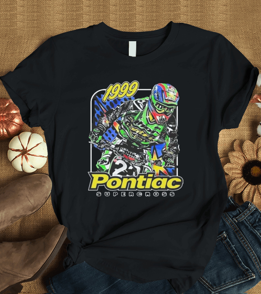 1999 Pontiac Supercross Motorcycle Racing Event Graphic T-Shirt
