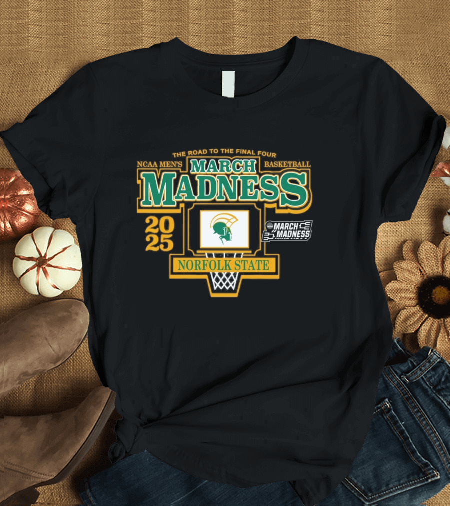 2025 NCAA Men’s Basketball March Madness Norfolk State Spartans The Road to the Final Four T-Shirt
