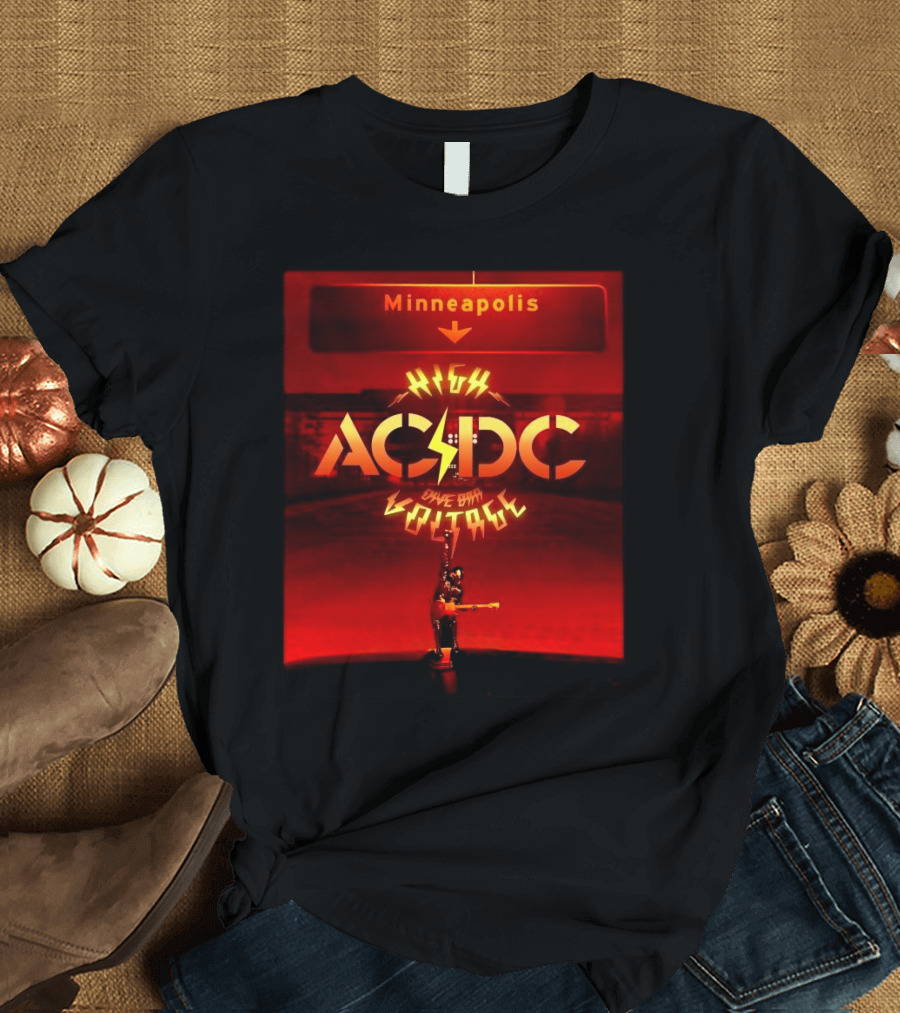 Minneapolis ACDC High Voltage Dive Bar Tour Stop T-Shirt
