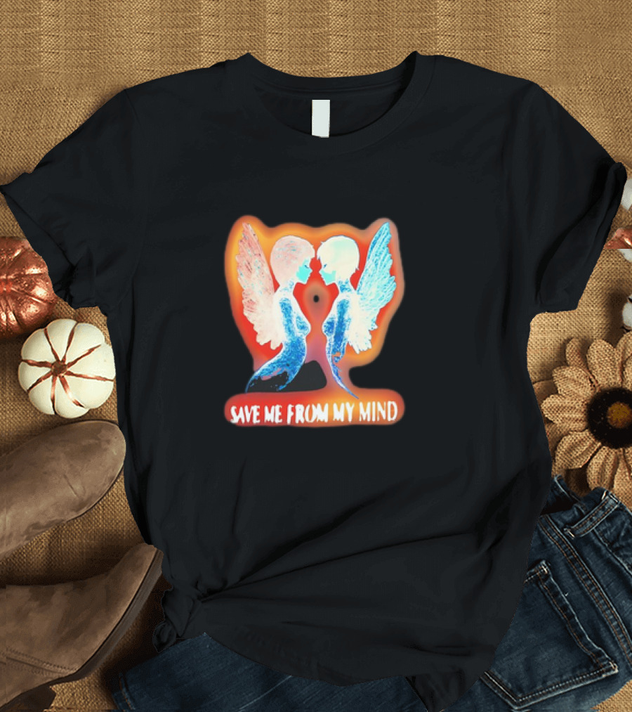 Angel Save Me From My Mind Wings Reflection T-Shirt