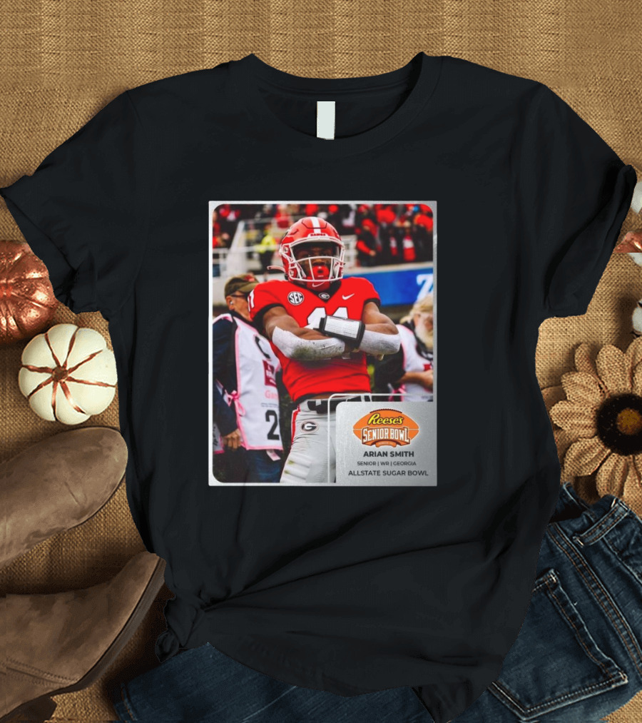 Arian Smith Georgia Senior WR Reese’s Senior Bowl Allstate Sugar Bowl T-Shirt