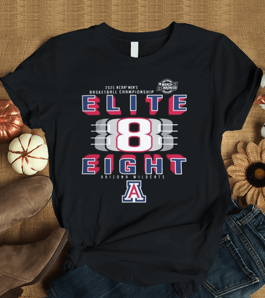 2025 NCAA Basketball Championship Arizona Wildcats Elite Eight T-Shirt