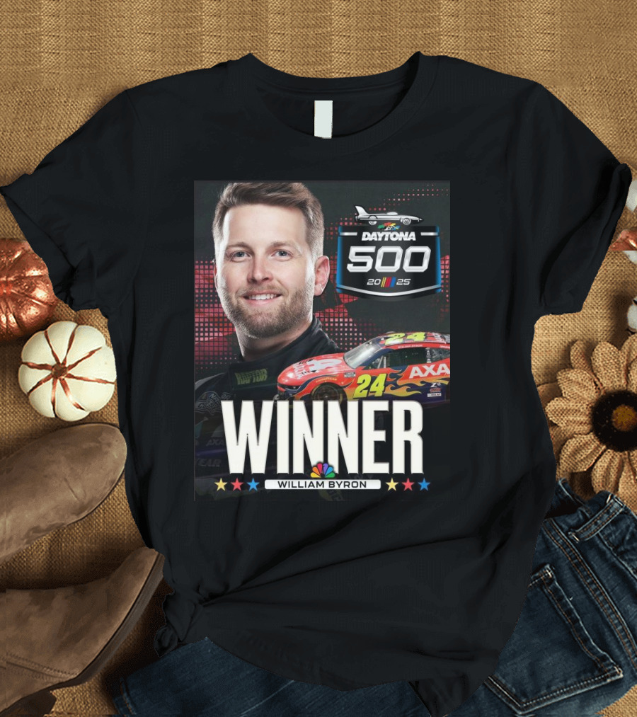 NASCAR Daytona 500 2025 Winner William Byron NBC Back to Back T-Shirt