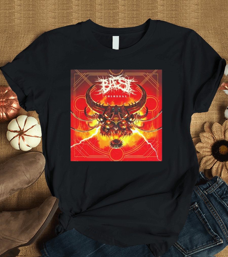 Baest Colossal Sci-Fi Cybernetic Bull Head Red Lightning Art 15th August 2025 T-Shirt
