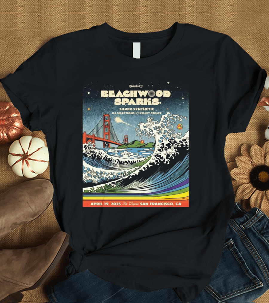 Beachwood Sparks Silver Synthetic DJ Selections Kelley Stoltz April 19 2025 San Francisco The Chapel T-Shirt