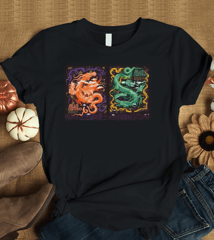 Billy Strings Feb 21-22 2025 Atlanta GA Orange and Green Dragon T-Shirt