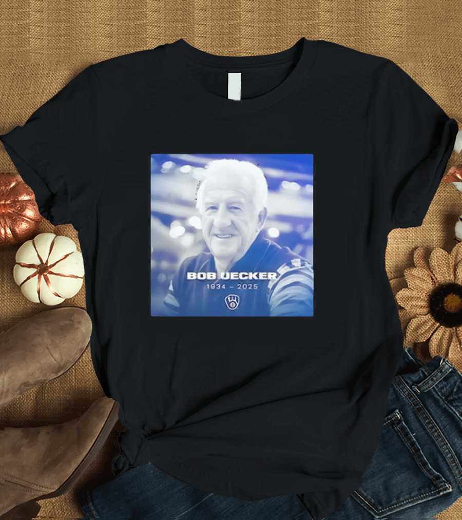 Bob Uecker 1934-2025 Milwaukee Brewers Tribute T-Shirt