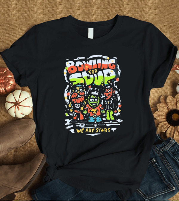 T-Shirt: Bowling For Soup We Are Stars Cartoon Characters Colorful Artwork T-Shirt Bowling For Soup We Are Stars Cartoon Characters Colorful Artwork T-Shirt