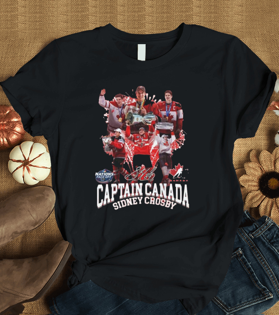 Captain Sidney Crosby x Canada Hockey 2025 4 Nations Face-Off Champions T-Shirt