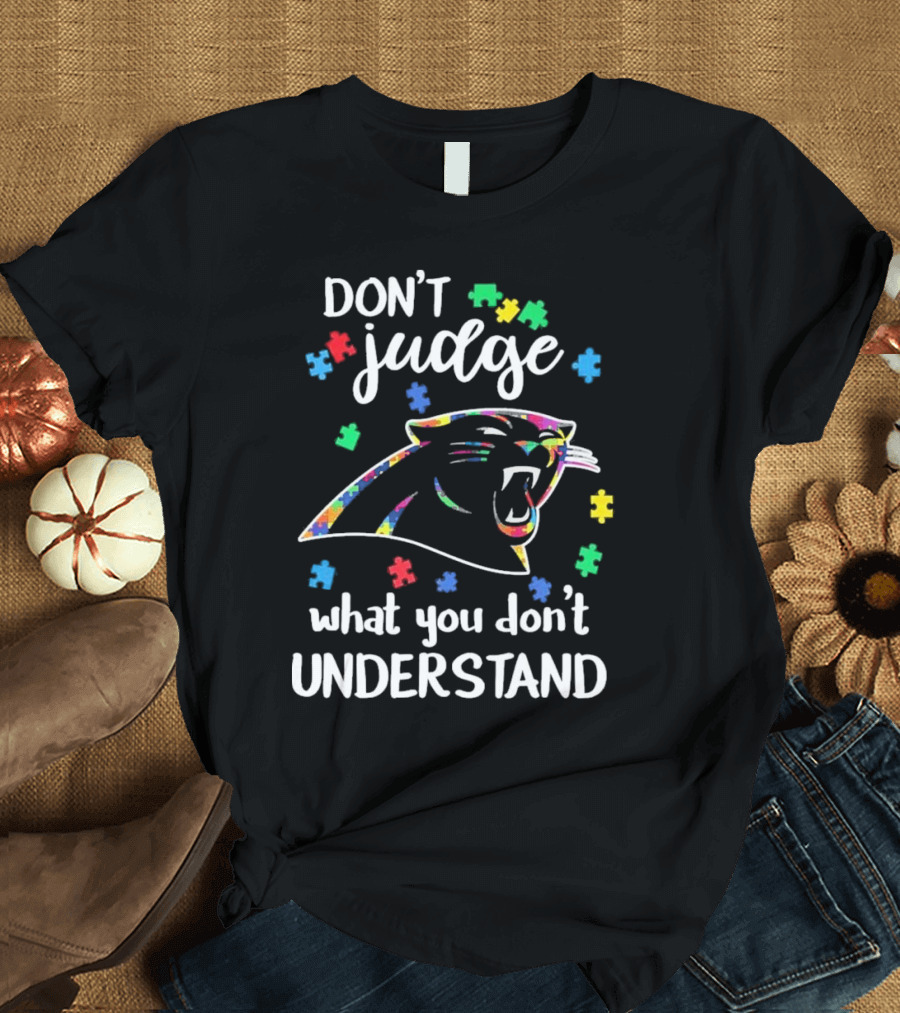 Carolina Panthers Autism Don’t Judge What You Don’t Understand T-Shirt