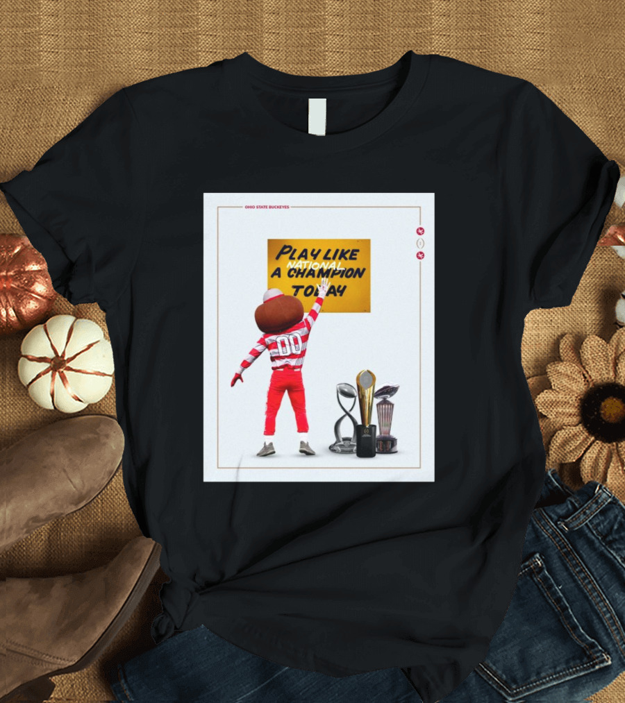 Congratulations Ohio State Buckeyes win Notre Dame Fighting Irish Play Like National A Champion Today 2024 T-Shirt