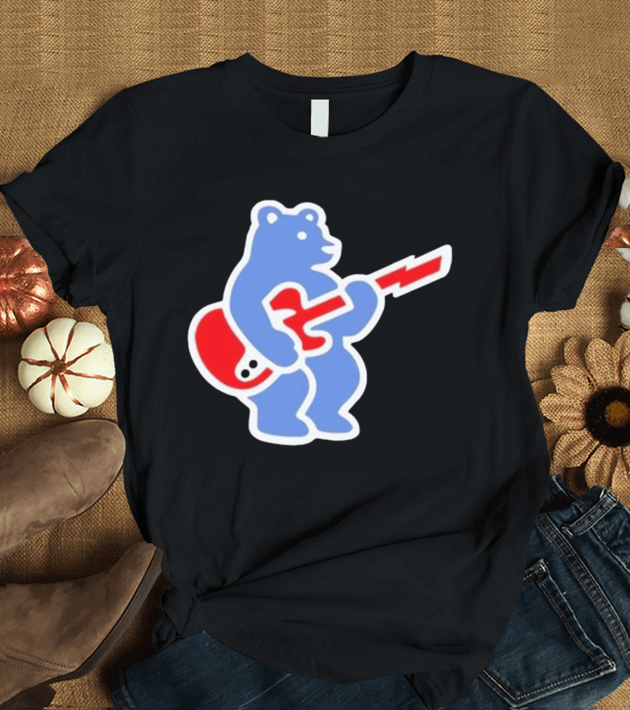Cubs Bear Guitar Logo T-Shirt