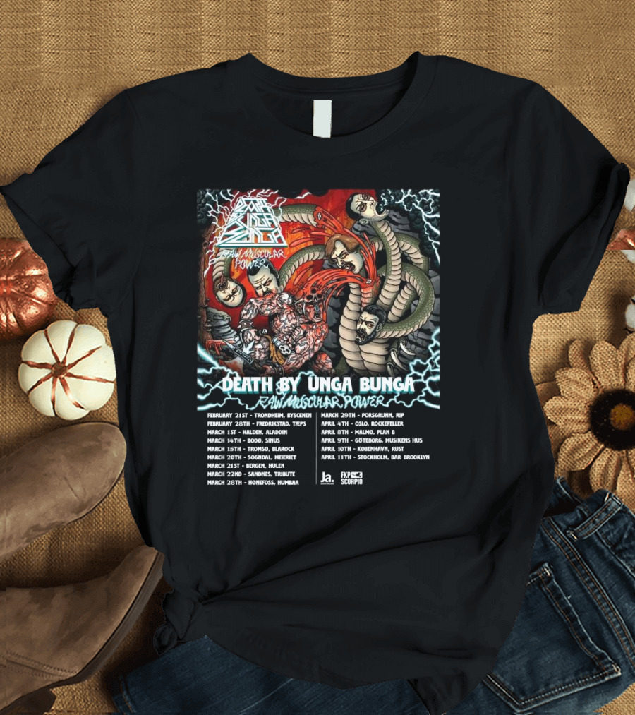 Death By Unga Bunga Tour 2025 T-Shirt