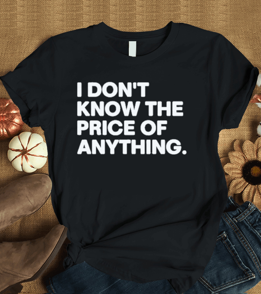 Drew Carey Wearing I Don’t Know The Price Of Anything T-Shirt