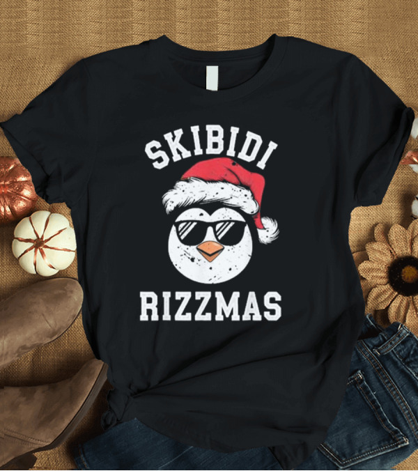 T-Shirt: Funny Christmas Penguin Skibidi Rizzmas Merry Rizzmas T-Shirt Funny Christmas Penguin Skibidi Rizzmas Merry Rizzmas T-Shirt