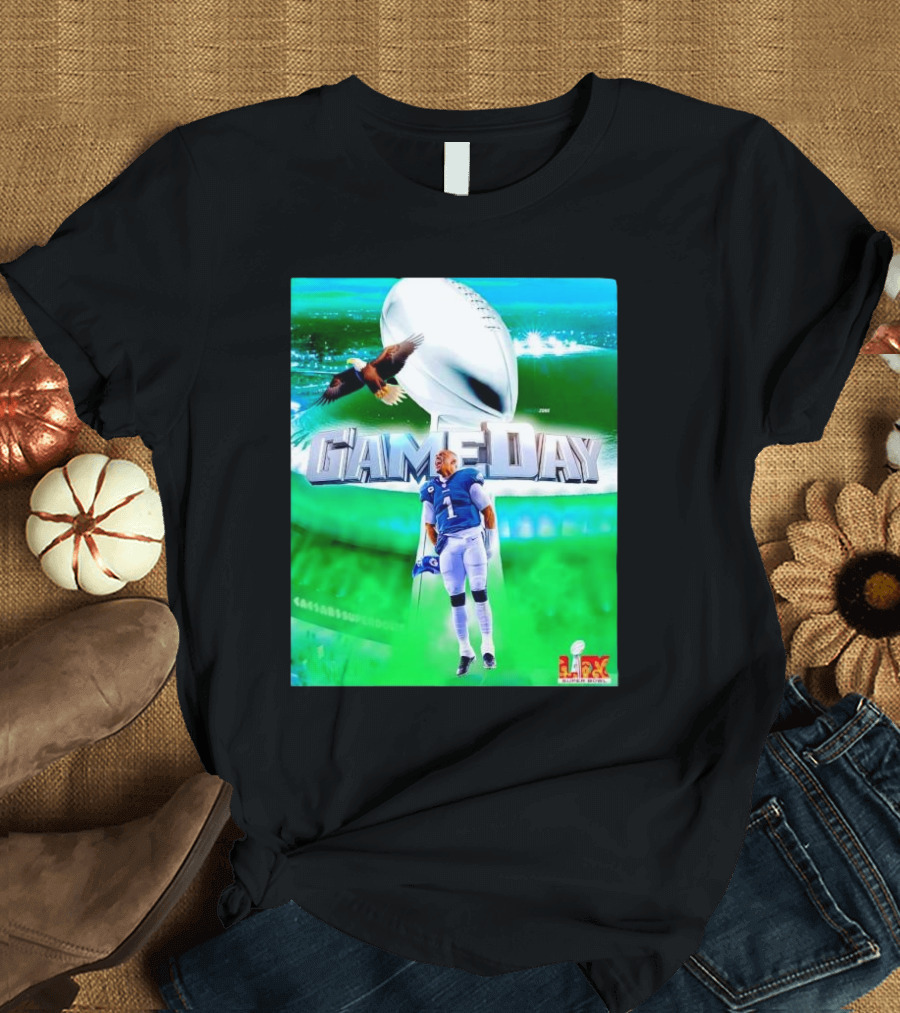 Game day Jalen Hurts Philadelphia super bowl LIX champions T-Shirt