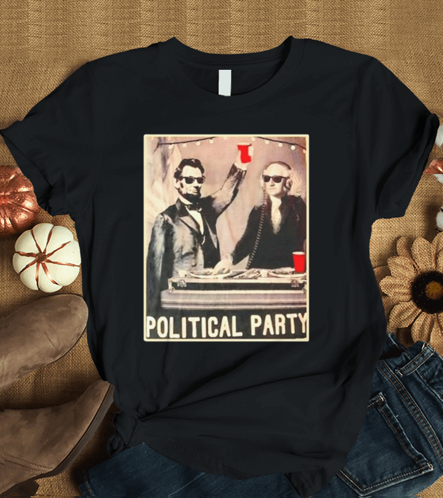 George Washington And Abraham Lincoln Political Party T-Shirt