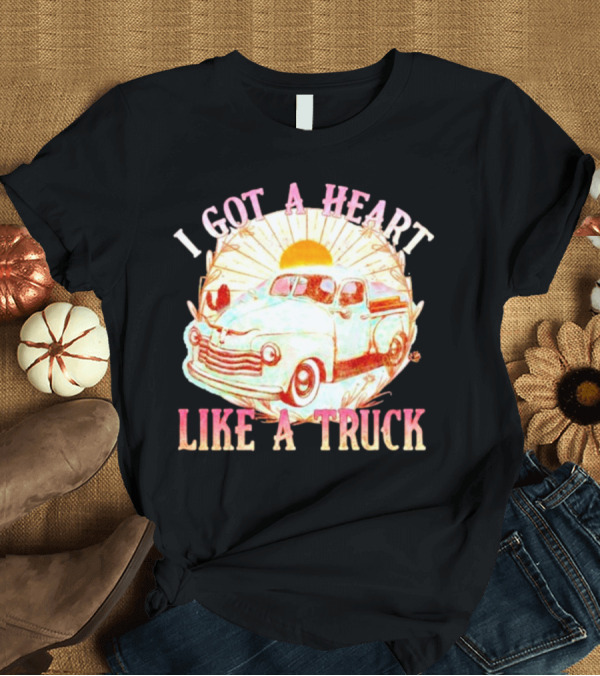 T-Shirt: Heart Like A Truck Western Boho Sunset Desert T-Shirt Heart Like A Truck Western Boho Sunset Desert T-Shirt