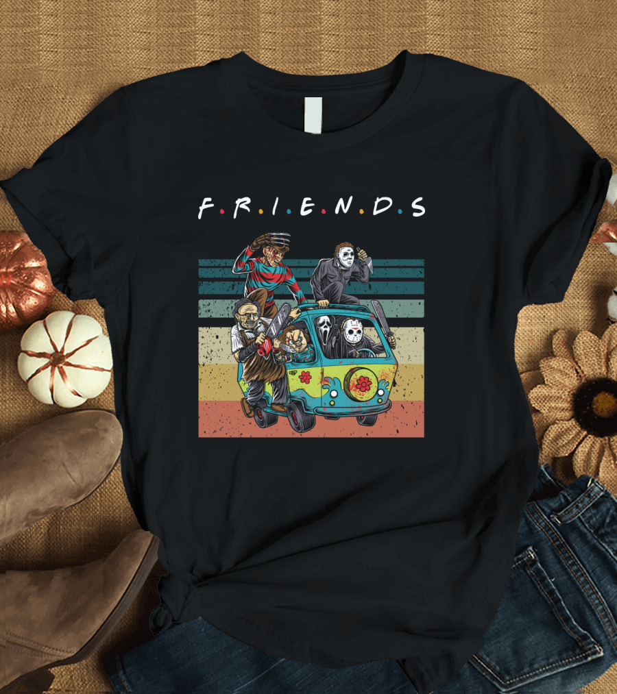 Scooby-Doo Van Halloween Friends Horror Characters T-Shirt