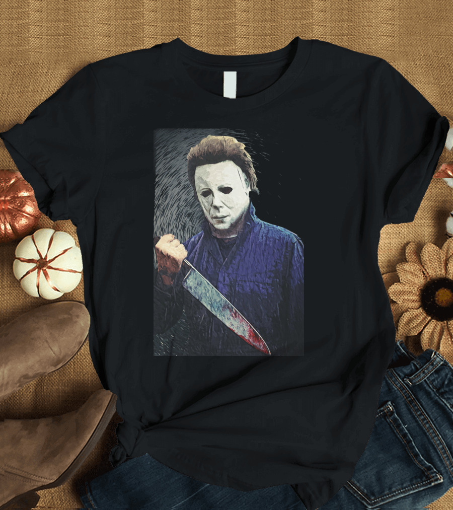 Michael Myers Fans Halloween Knife Iconic Scene T-Shirt