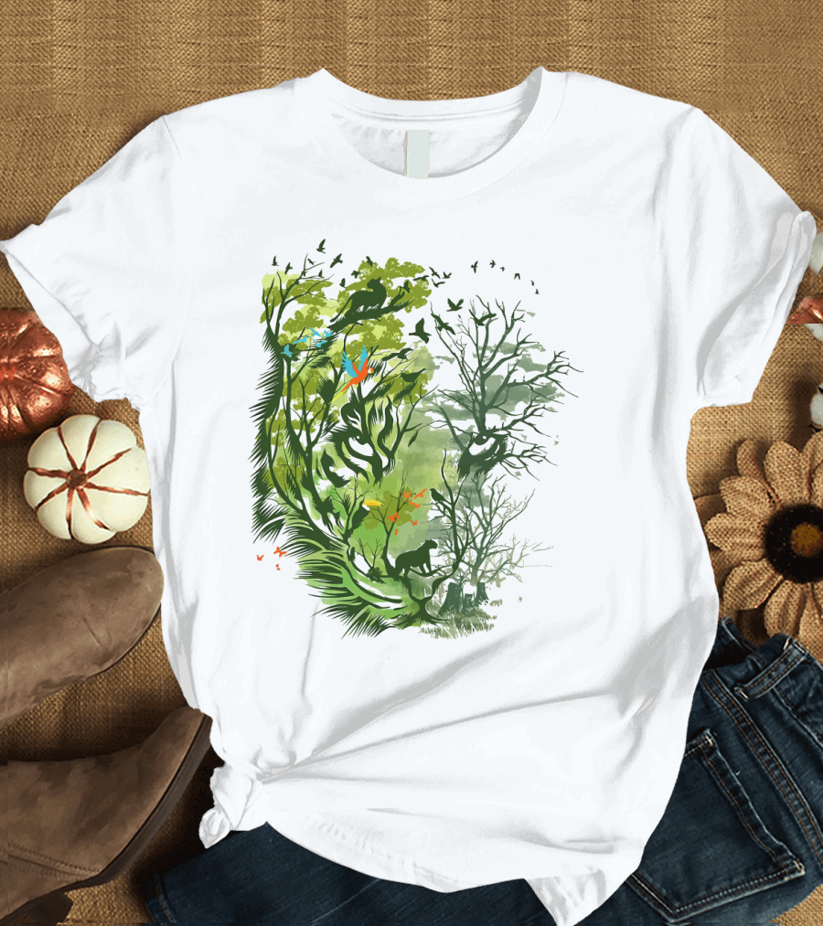 Peaceful Tiger Nature Earth Day T-Shirt