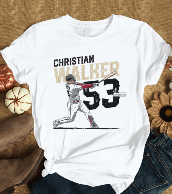 T-Shirt: Christian Walker 53 Arizona Diamondbacks Slugger T-Shirt Christian Walker 53 Arizona Diamondbacks Slugger T-Shirt