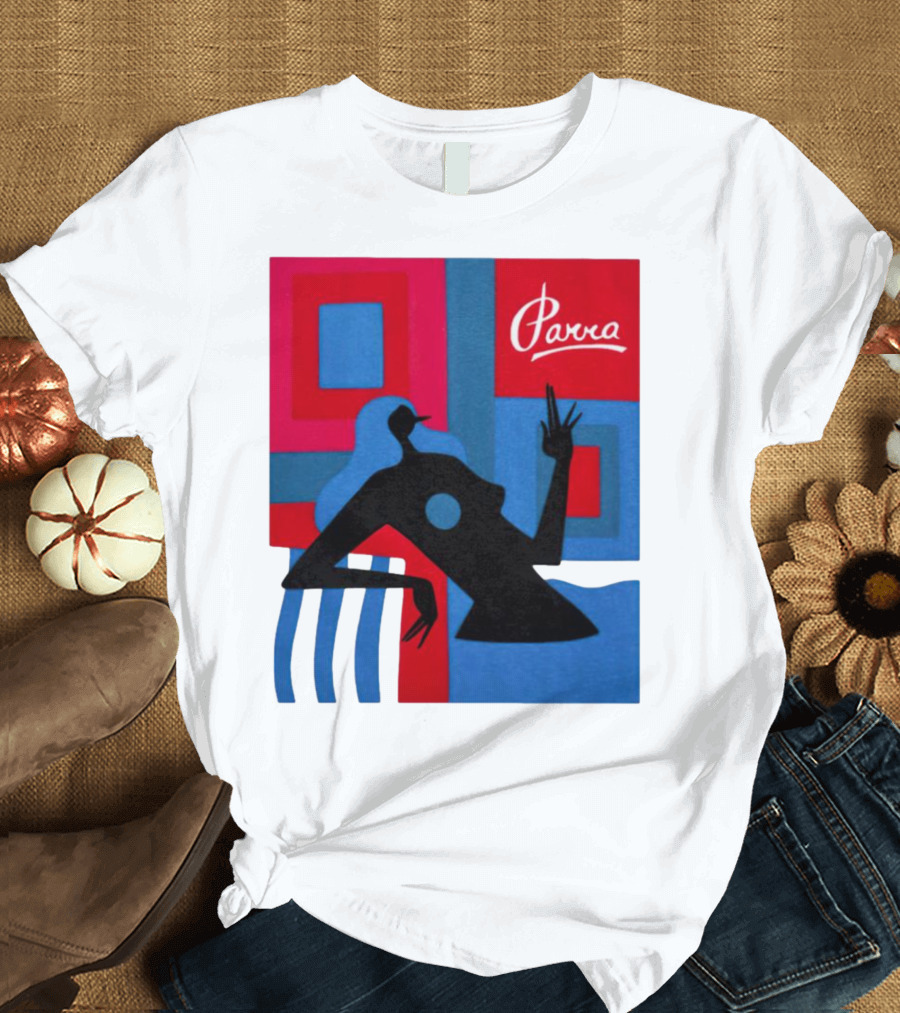 Parra Hot Springs Abstract Silhouette and Geometric Blocks T-Shirt