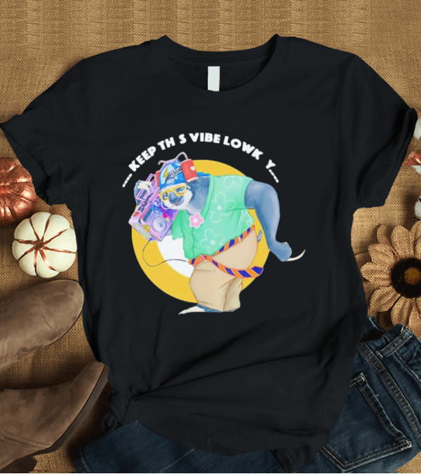 T-Shirt: Sloth Keeping This Vibe Lowkey with Boombox and Sunglasses T-Shirt Sloth Keeping This Vibe Lowkey with Boombox and Sunglasses T-Shirt