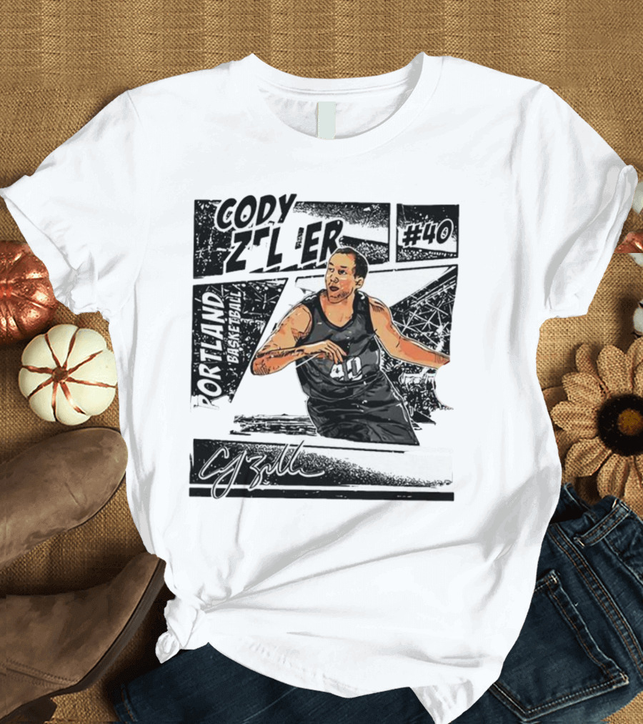 Cody Zeller Portland Basketball #40 Comic T-Shirt