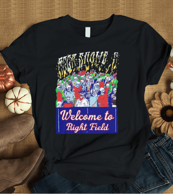 T-Shirt: Beer Shower Skeletons Welcome to Right Field Crowd T-Shirt Beer Shower Skeletons Welcome to Right Field Crowd T-Shirt