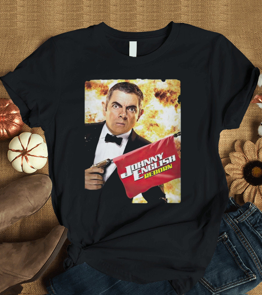 Johnny English Reborn Explosion Mr. Bean Gun Tuxedo T-Shirt