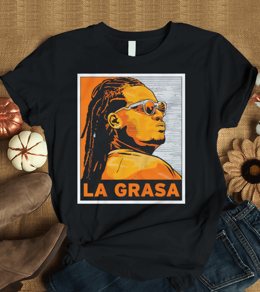 Framber Valdez La Grasa Houston Astros Orange Sunglasses T-Shirt