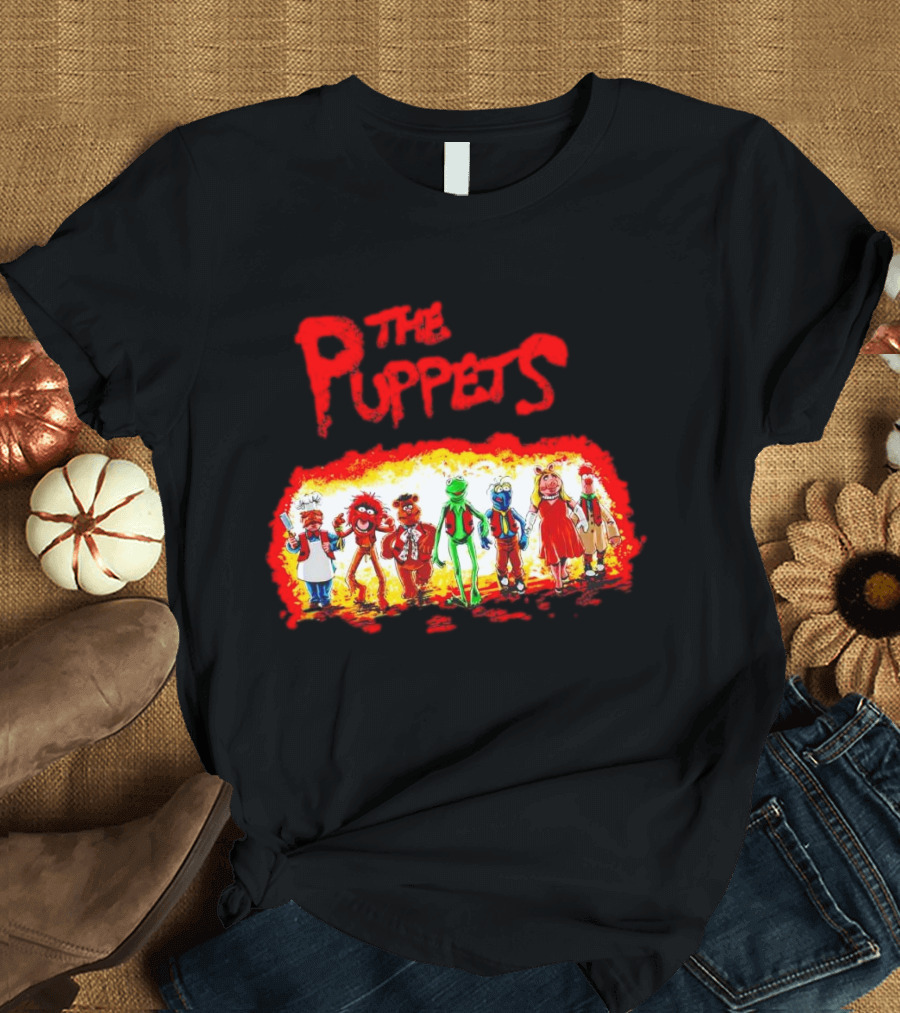 The Puppets Walking in Colorful Lineup T-Shirt