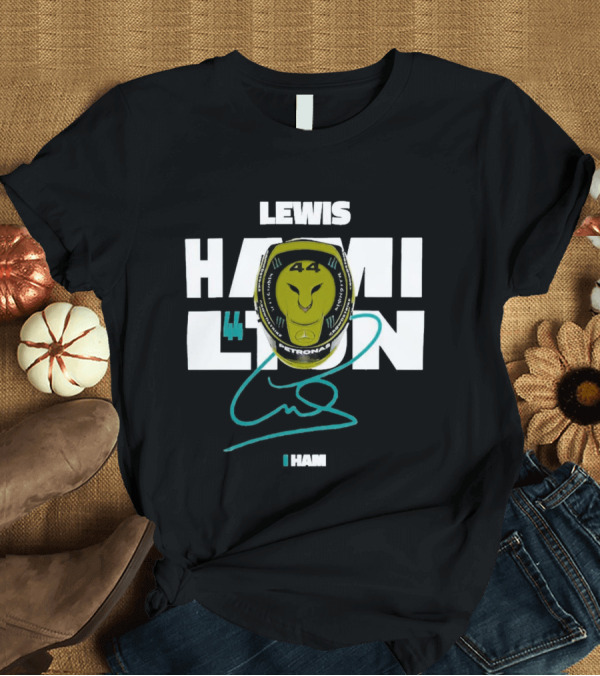 T-Shirt: Lewis Hamilton 44 Monster Petronas Helmet Ham Signature T-Shirt Lewis Hamilton 44 Monster Petronas Helmet Ham Signature T-Shirt